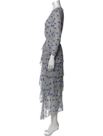 Maje Printed Midi Length Dress