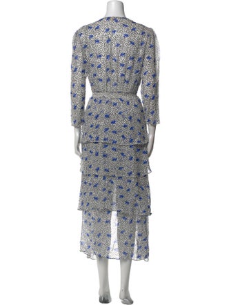 Maje Printed Midi Length Dress