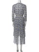 Maje Printed Midi Length Dress