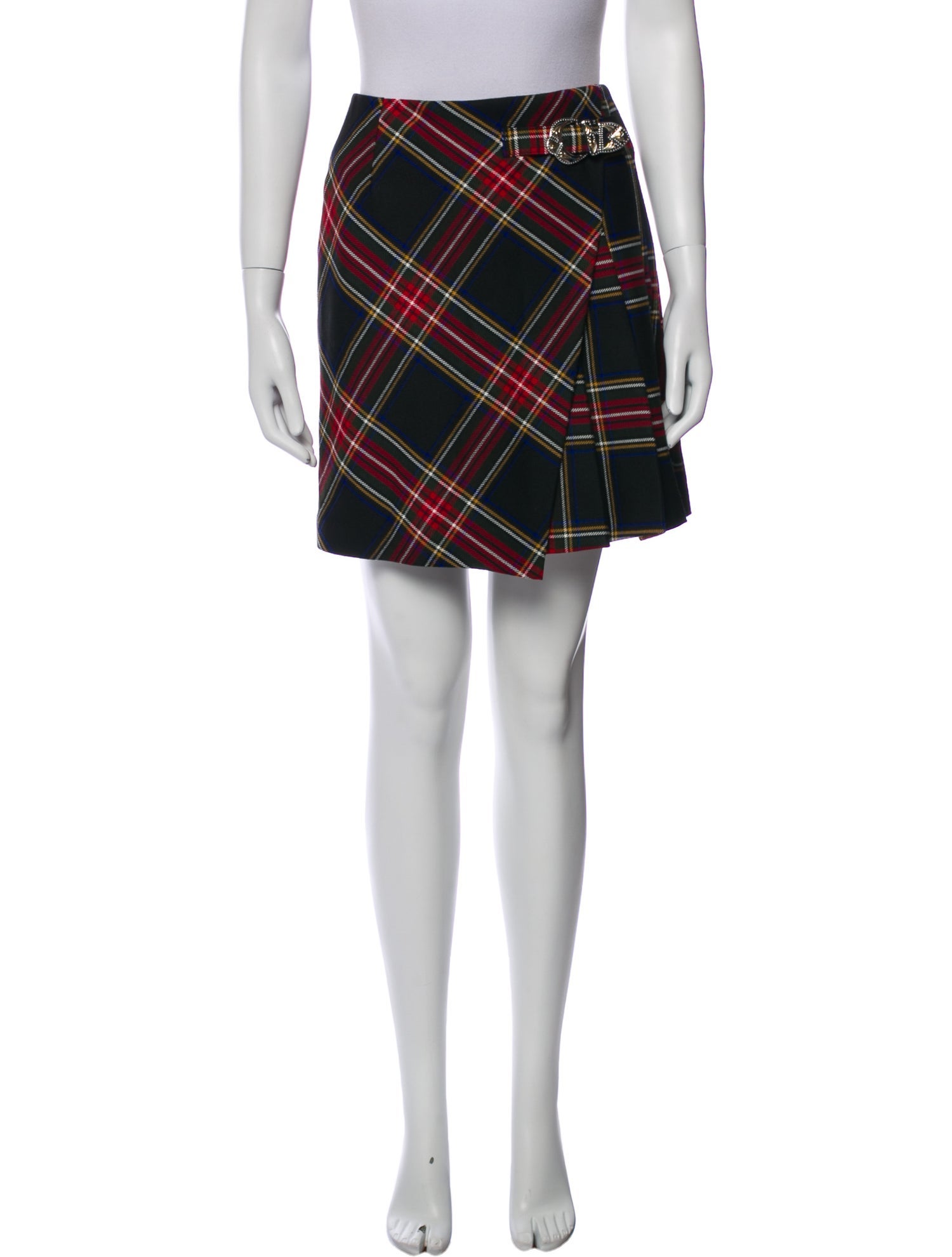 Maje Plaid Print Mini Skirt