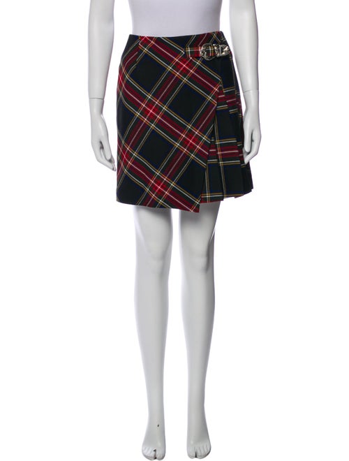 Maje Plaid Print Mini Skirt