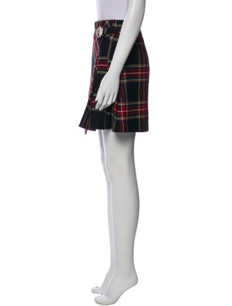 Maje Plaid Print Mini Skirt