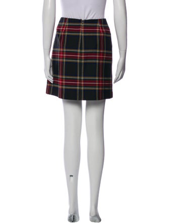 Maje Plaid Print Mini Skirt