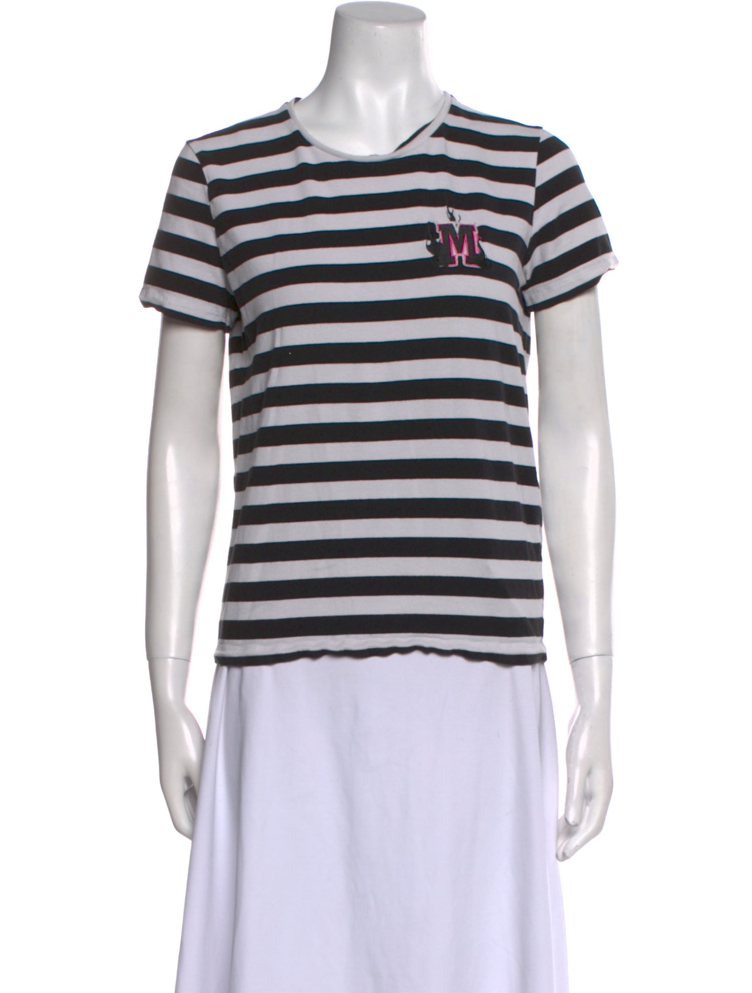 Maje Striped Crew Neck T-Shirt