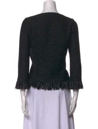 Maje Scoop Neck Three-Quarter Sleeve Top