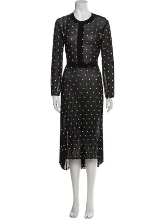 Maje Printed Midi Length Dress