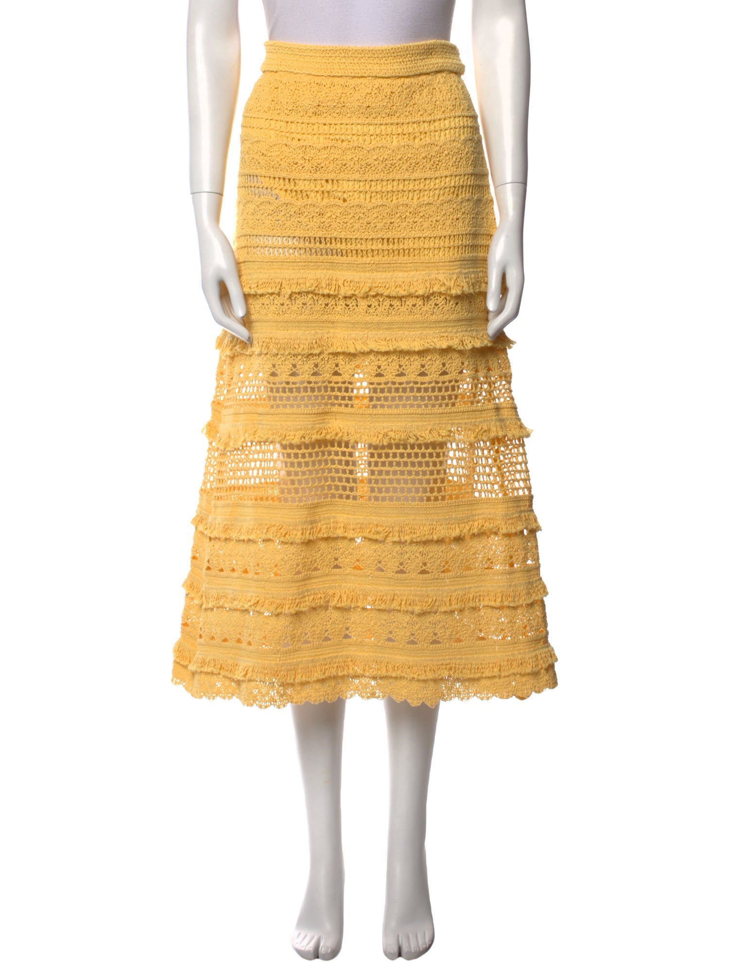 Maje Crochet Trim Midi Length Skirt w/ Tags