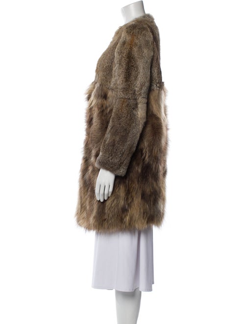 Maje Fur Animal Print Fur Coat