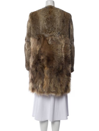 Maje Fur Animal Print Fur Coat