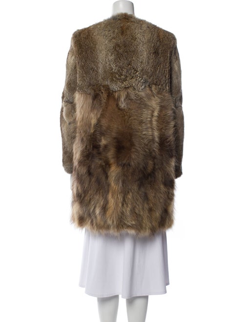 Maje Fur Animal Print Fur Coat