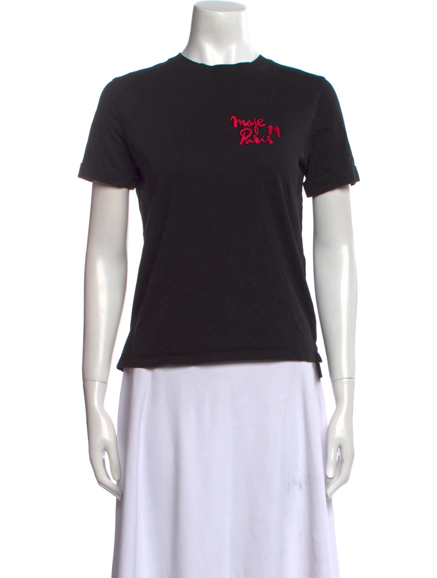 Maje Graphic Print Crew Neck T-Shirt