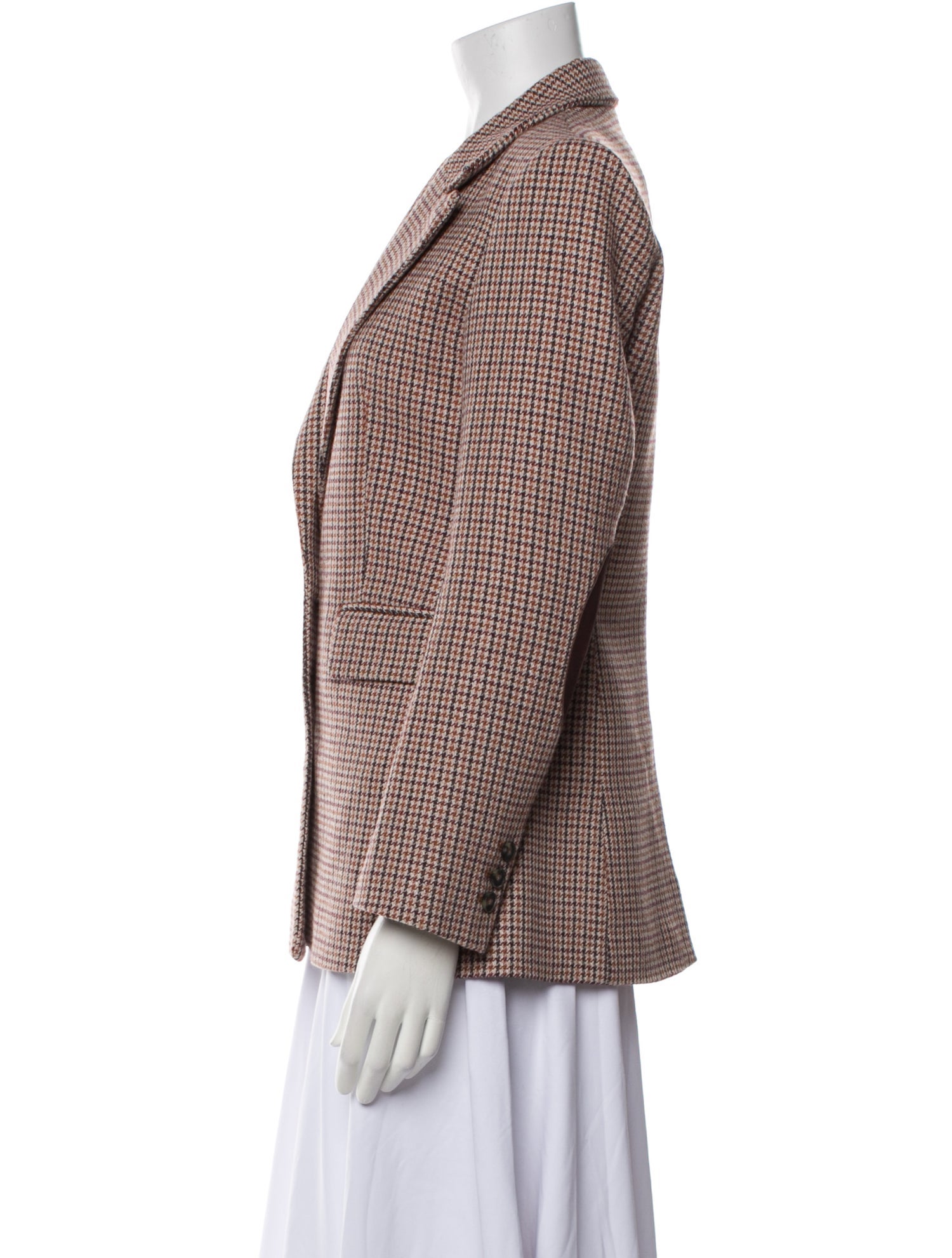 Maje Houndstooth Print Blazer