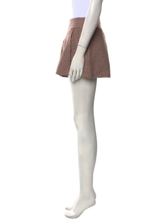 Maje Plaid Print Mini Shorts