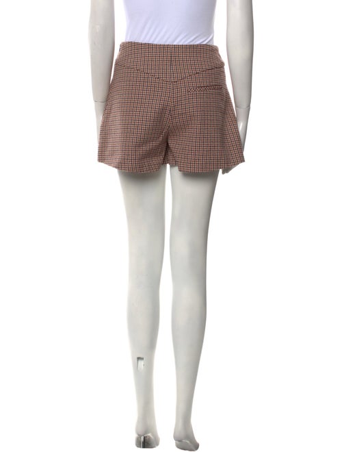 Maje Plaid Print Mini Shorts