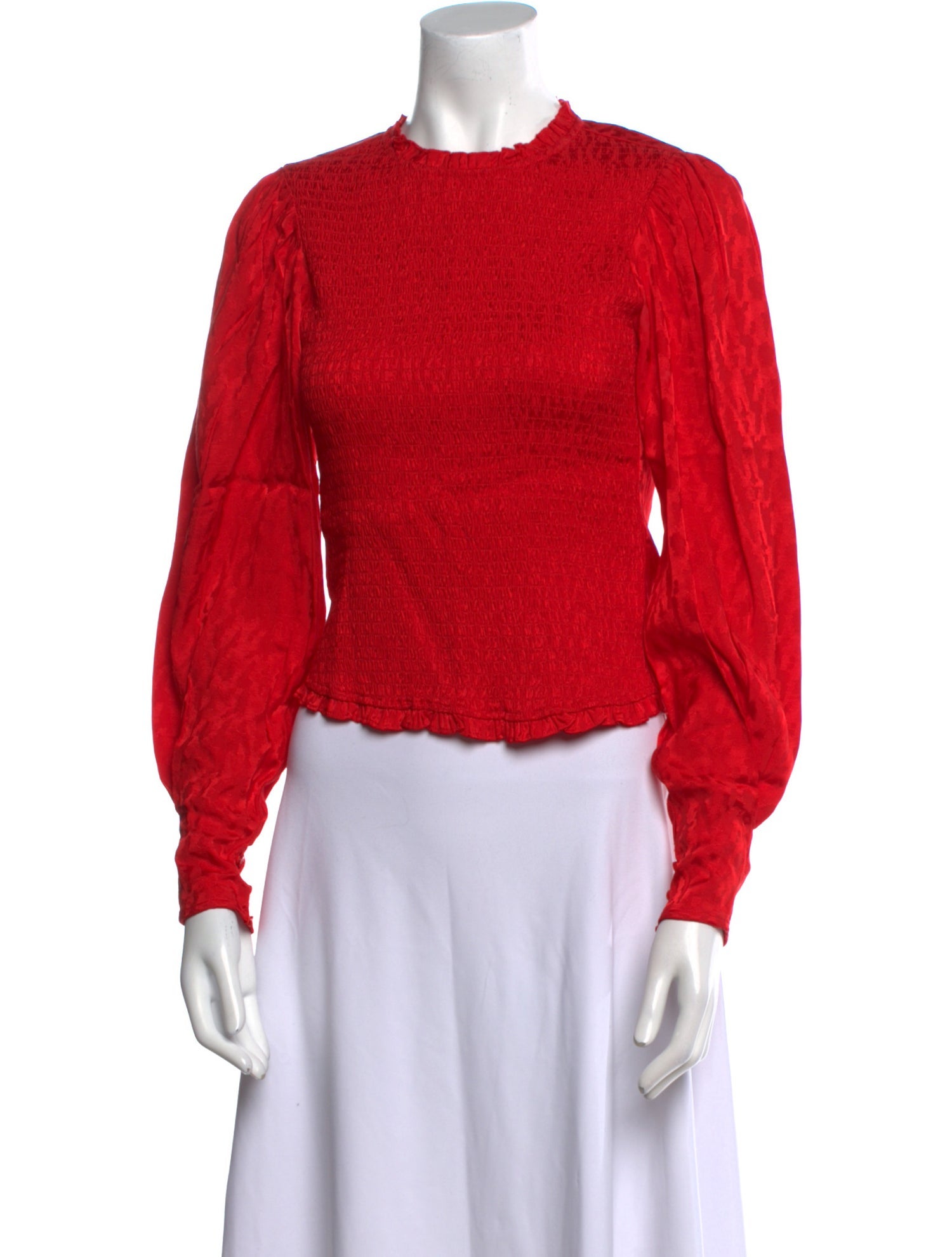 Maje Crew Neck Long Sleeve Blouse