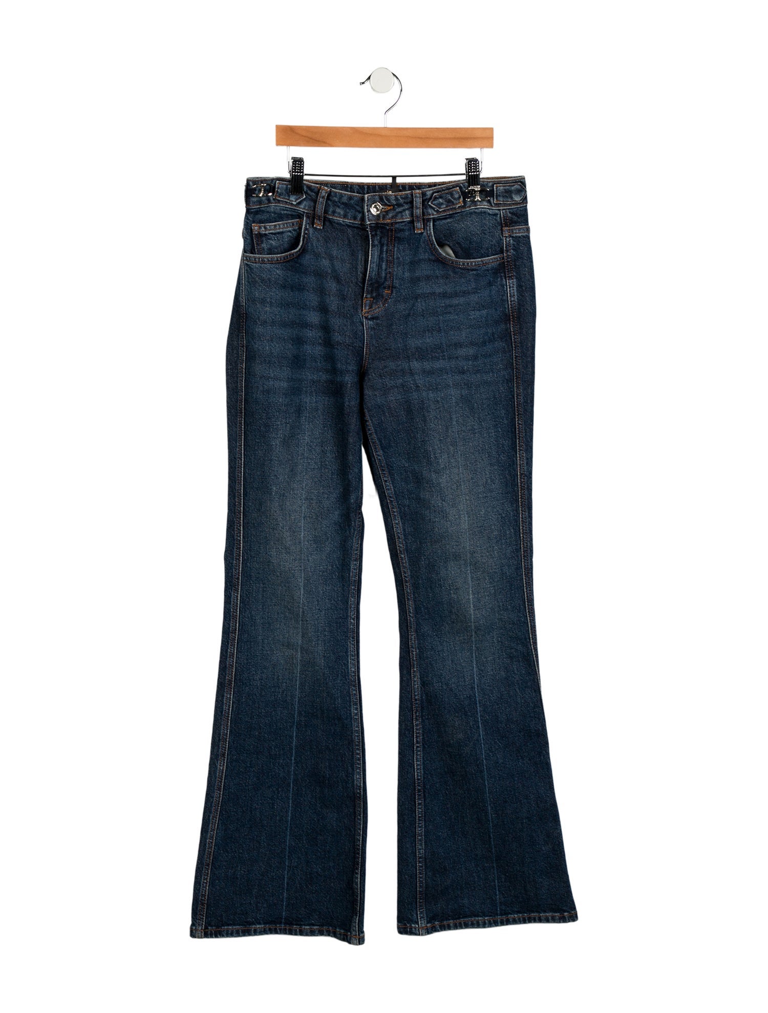 Maje Mid-Rise Wide Leg Jeans