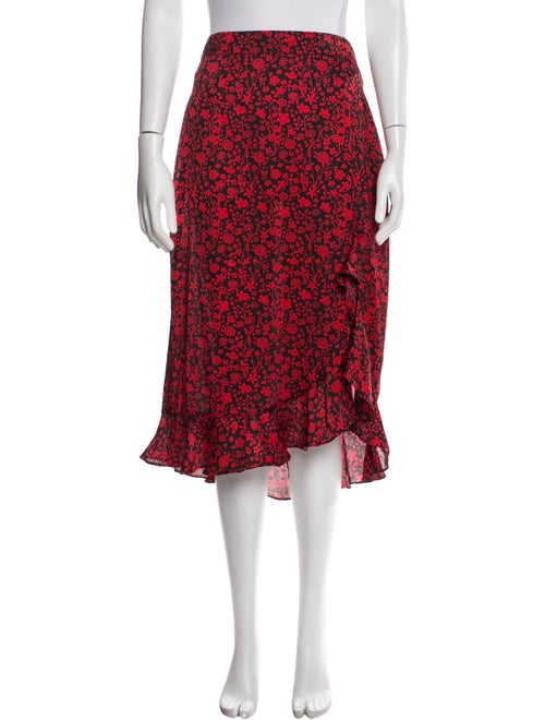 Maje Floral Print Knee-Length Skirt