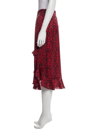 Maje Floral Print Knee-Length Skirt