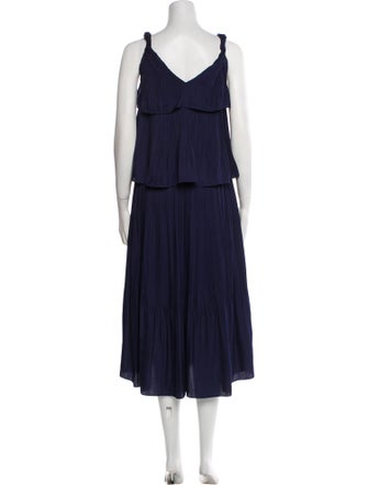 Maje V-Neck Long Dress