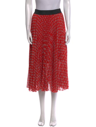 Maje Lace Pattern Midi Length Skirt