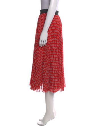 Maje Lace Pattern Midi Length Skirt