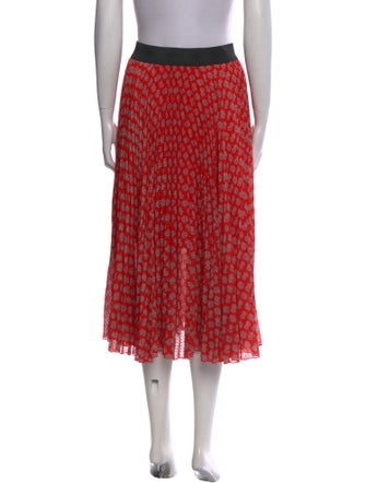Maje Lace Pattern Midi Length Skirt
