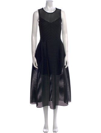 Maje Striped Long Dress