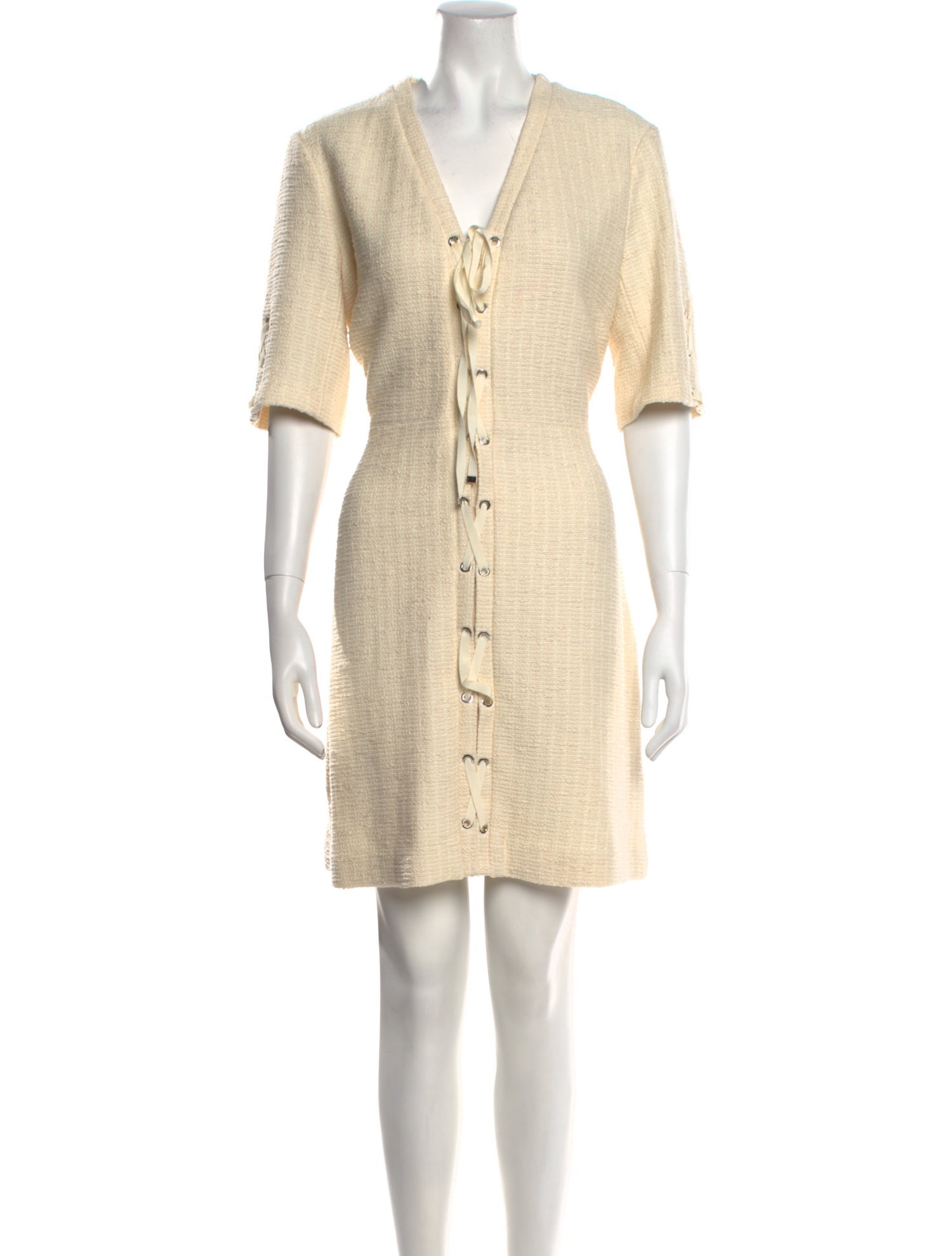 Maje V-Neck Knee-Length Dress