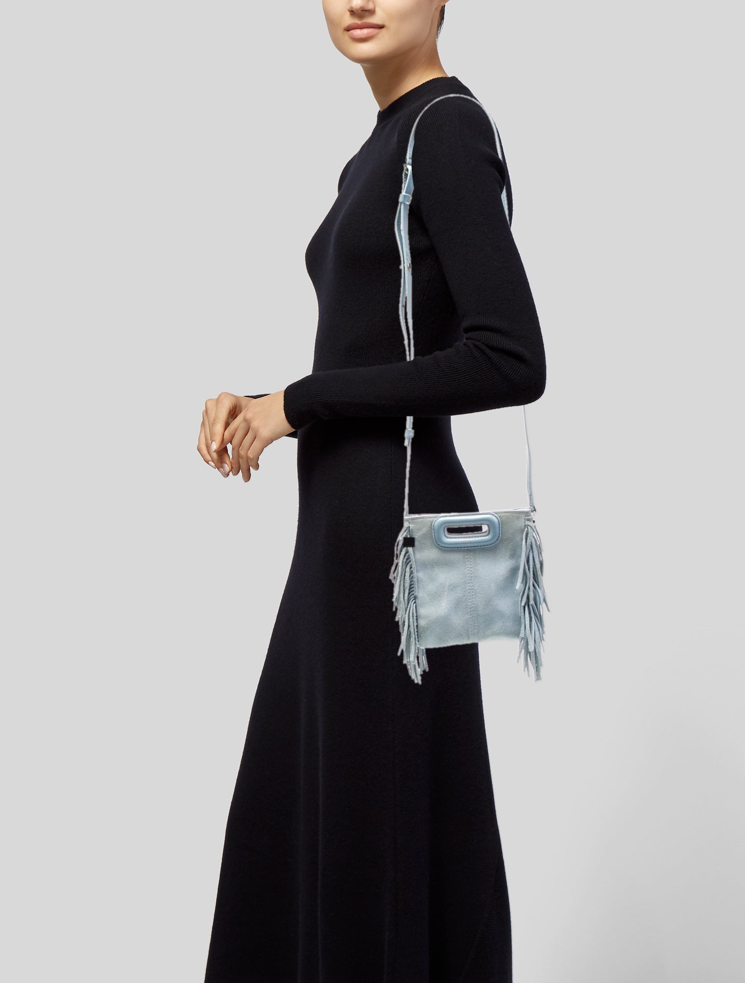 Maje Suede Crossbody Bag