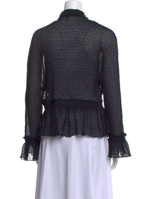 Maje Mock Neck Long Sleeve Blouse