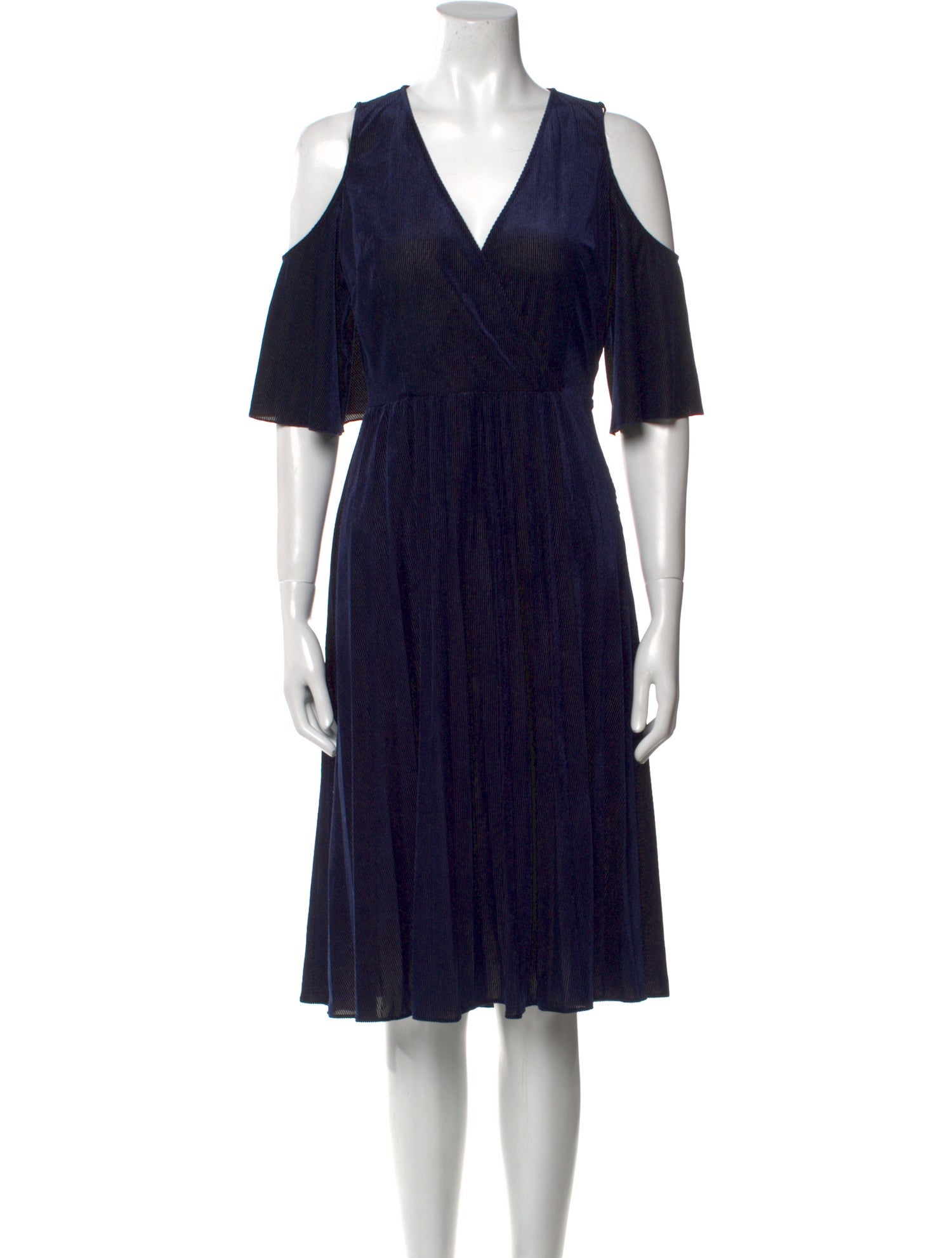 Maje V-Neck Knee-Length Dress