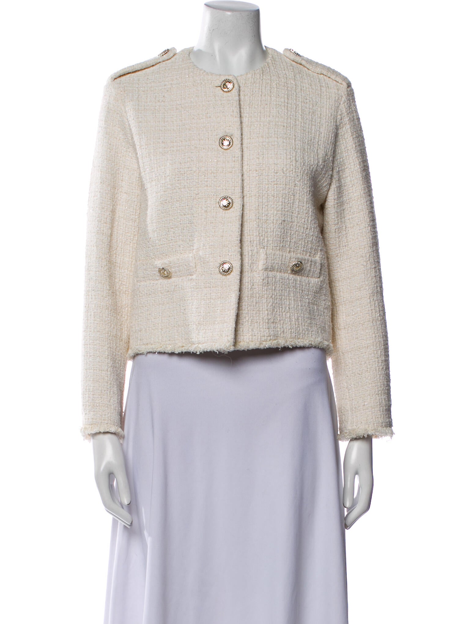 Maje Tweed Pattern Jacket