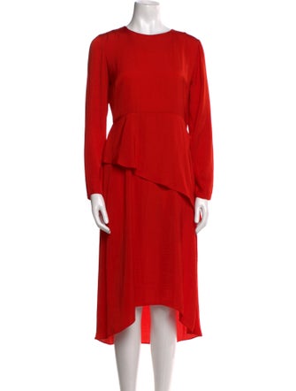 Maje Crew Neck Midi Length Dress