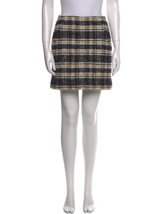 Maje Plaid Print Mini Skirt