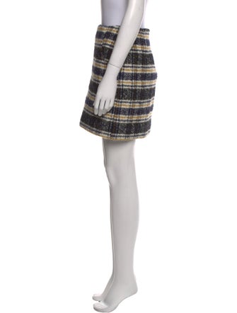 Maje Plaid Print Mini Skirt