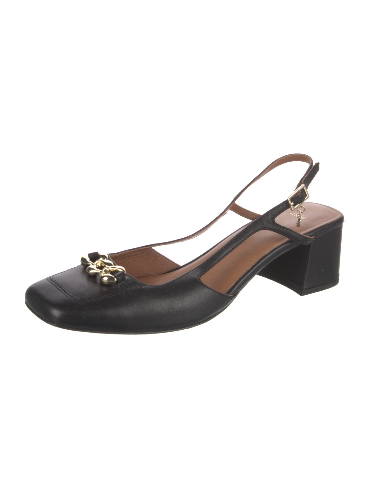 Maje Leather Slingback Pumps