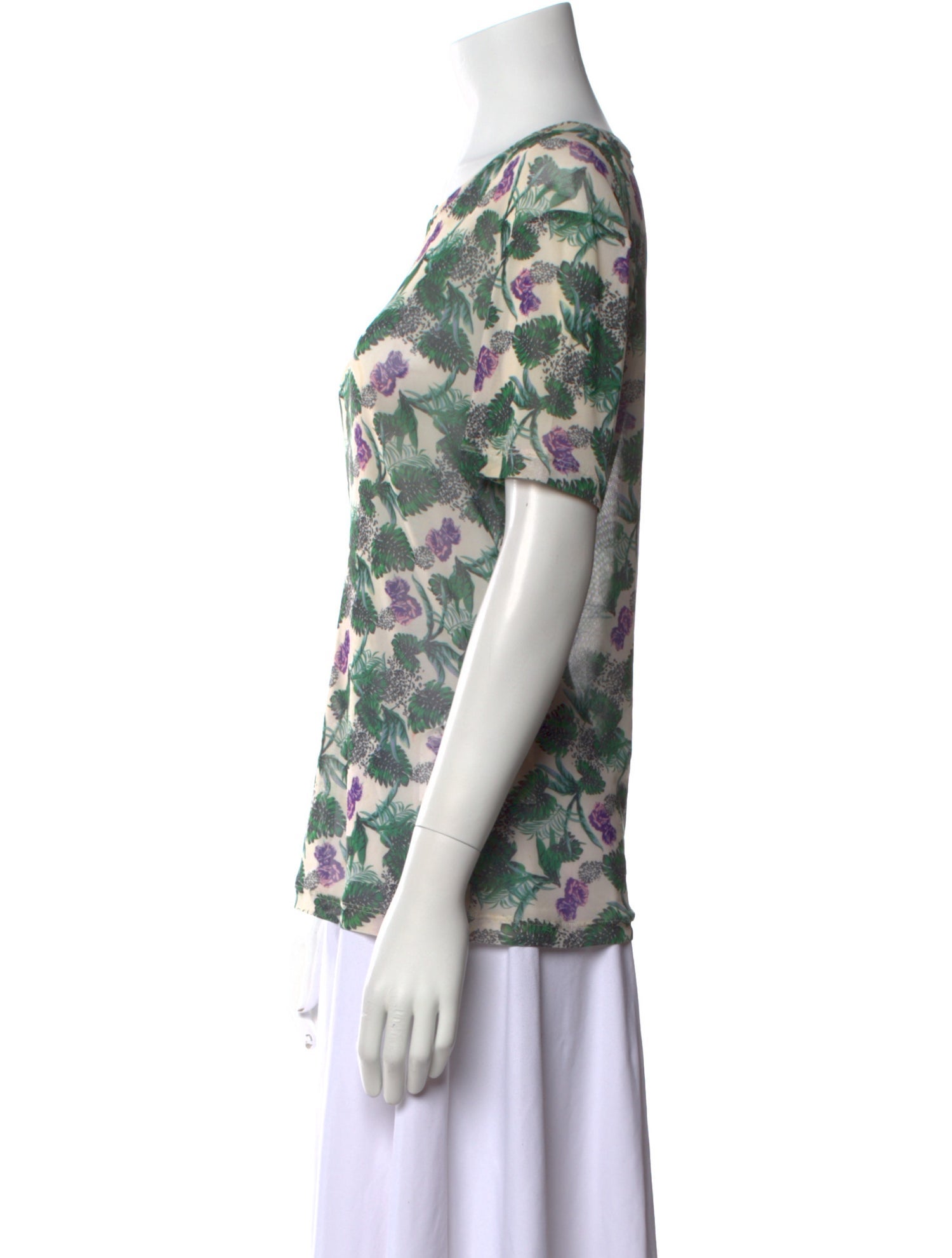 Maje Printed Scoop Neck T-Shirt