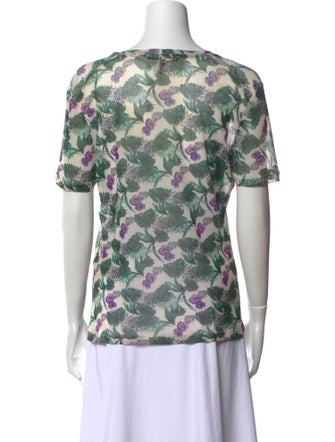 Maje Printed Scoop Neck T-Shirt