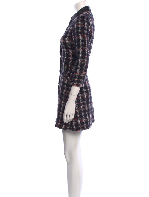 Maje Plaid Print Mini Dress