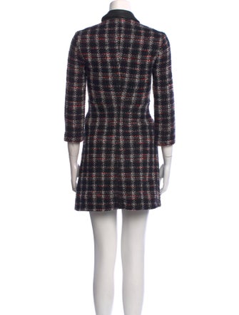 Maje Plaid Print Mini Dress