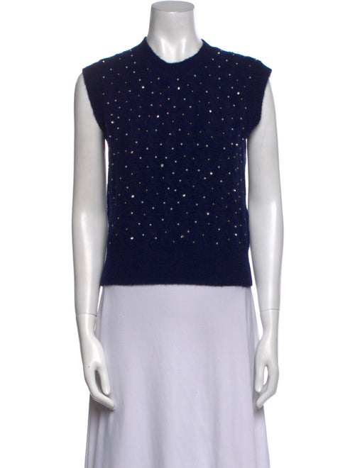 Maje Printed Crew Neck Sweater