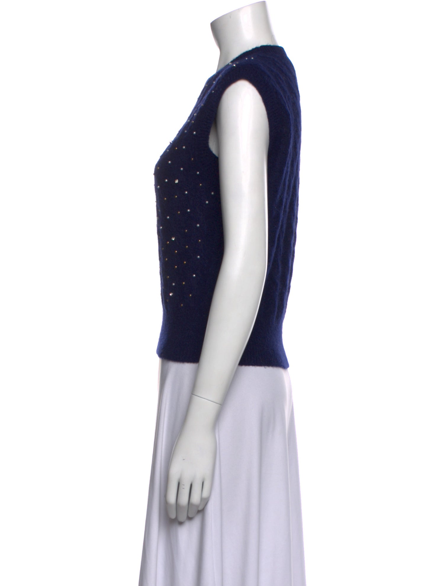 Maje Printed Crew Neck Sweater