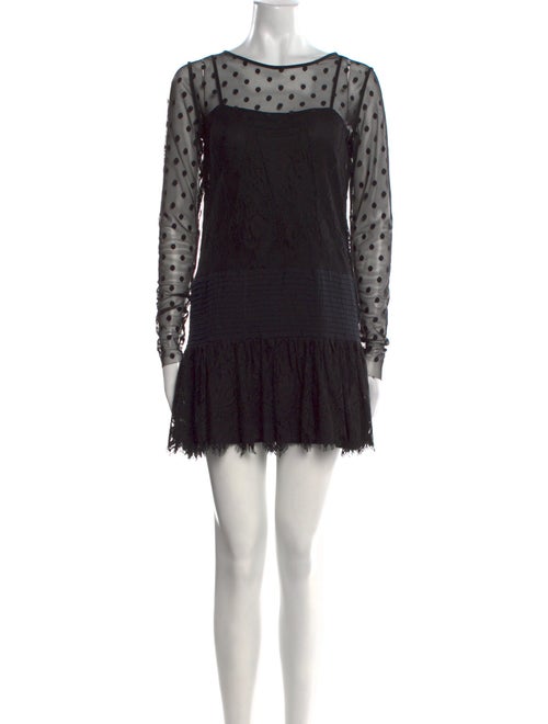 Maje Lace Pattern Mini Dress