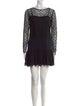 Maje Lace Pattern Mini Dress