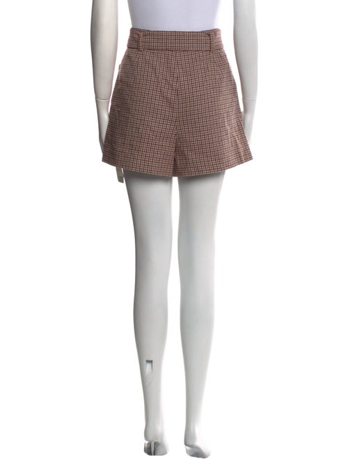 Maje Plaid Print Mini Shorts