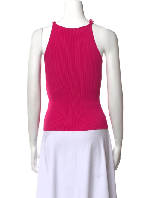 Maje Silk Crew Neck Crop Top