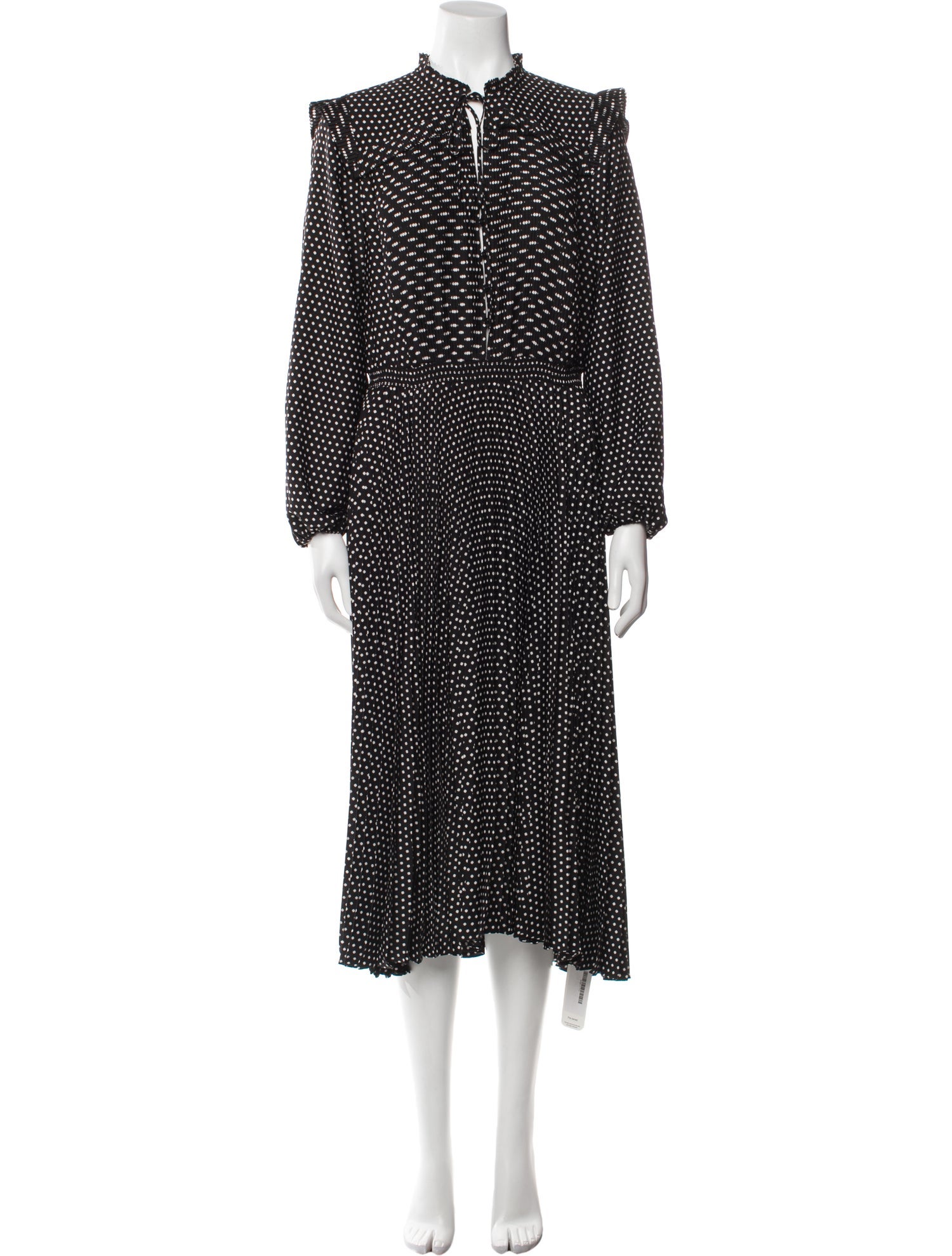 Maje Polka Dot Print Long Dress