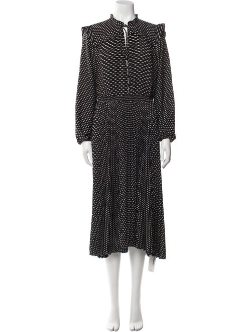 Maje Polka Dot Print Long Dress