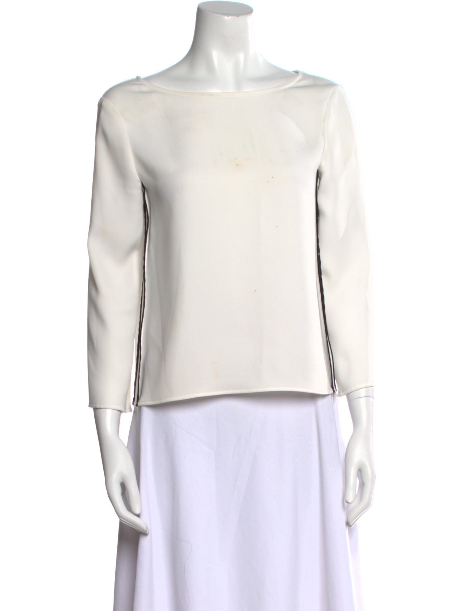 Maje Bateau Neckline Long Sleeve Top