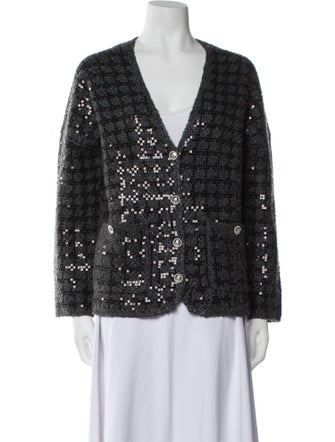 Maje Plaid Print Evening Jacket